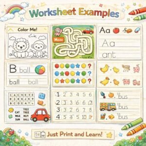 12K+ Kids Printable Worksheets & Preschool Activity Pages | Bundle with PLR & Master Resell Rights