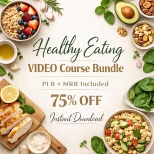 Healthy Eating & Weight Loss Course Bundle | eBook, Video Training with PLR & Master Resell Rights