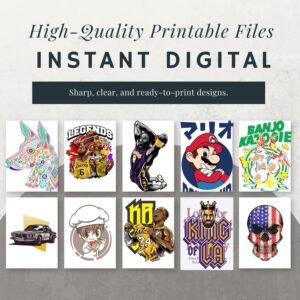 5M+ T-Shirt Designs Bundle | Streetwear, Anime & Hip Hop Graphics with PLR & MRR